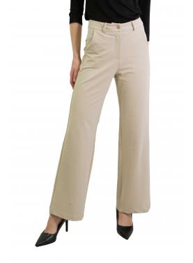 Pantalone tinta unita con bottone